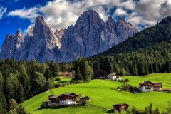 Chalets In The Dolomites